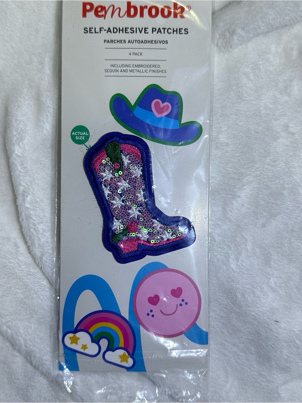 Pembrook Cowgirl Self Adhesive Patches 4 Pack Sequin Embroidered Metallic